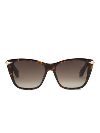 Roberto Cavalli square-frame sunglasses - women - Brass - One Size - Brown