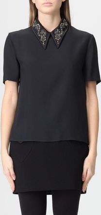 Versace Blusa Versace in cr&ecirc;pe con strass