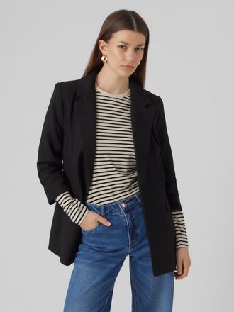 Vero Moda VMFRIDA LS REGULAR BLAZER NOOS ohne Verschluss und mit gerafften 3/4 Arm