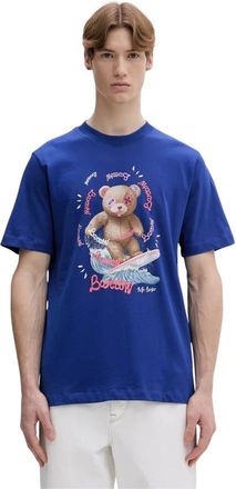 Barrow Bear Surf T-Shirt - Heren - T-shirts - Blauw - XS - Tops