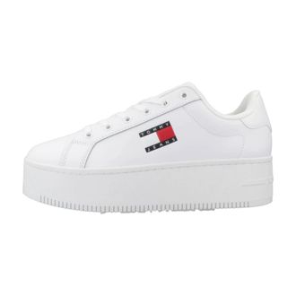 Tommy Jeans Sneakers, female, White, Size: 10 US Flatform Sneakers for Women