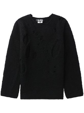 Comme Des Garçons distressed-effect wool jumper