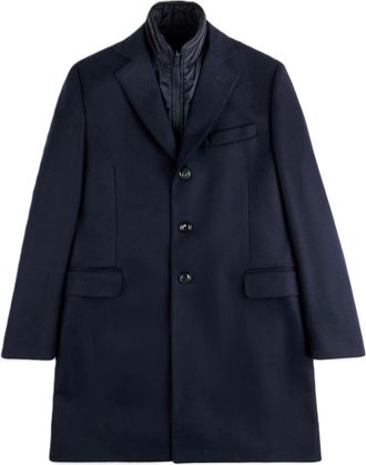 Fay Tailored Removable Quilted Vest Three-Button Coat