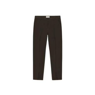 Les Deux Pantaloni Eleganti in Twill Spazzolato Reg - - Trousers - Uomo - Marrone - W30 L32