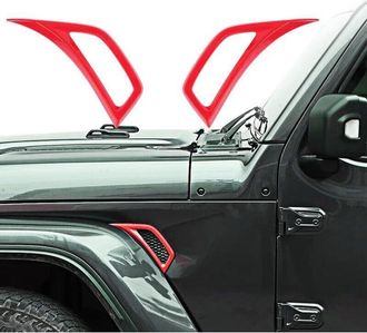 OEM Adesivo Decorativo Rosso In Abs Per Terminale Di Scarico Per Jeep Jl Wrangler 2018 2019 2020 - Accessori Jeep Wrangler -crezuo