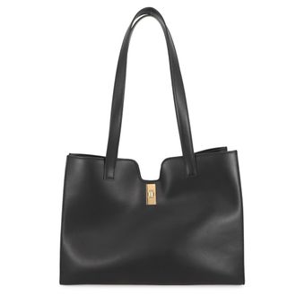 Celine Black Leather Handbag Tote Bag (Pre-Owned)
