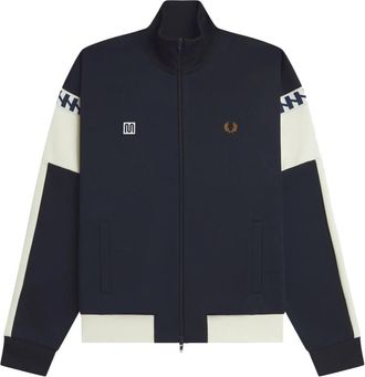 Fred Perry Cut And Sew Track Jacket - Heren - Vesten met rits - Blauw - XL - Katoen - Hoodies & sweatvesten