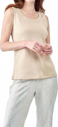Insight Solid Tank Top In Gold