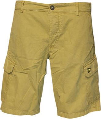 Lyle & Scott Cargo Bermuda Shorts - Heren - Korte Broeken - Geel - W33 - Katoen - Korte Broeken