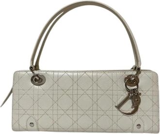 Dior Pre-owned Lady Dior Leren Handtas - Dames - Vintage Handtas - Wit - ONE Size - Leer - Vintage