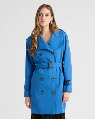 NVLT Womens Trench Coat with Self Belt