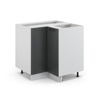 Vicco Armario De Esquina Fame-line, Antracita Casa De Campo, 80.5 Cm Sin Encimera, Vicco