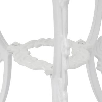 Berkfield Home Decorative 3 Piece Bistro Set Cast Aluminium White