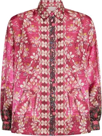 Pierre-Louis Mascia Aloe Longsleeve Shirt Zijde - Dames - Overhemden - Roze - S - Overhemden