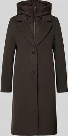 Cinque Regular Fit Wollmantel mit Kaschmir-Anteil Modell MIRA in Dunkelbraun, Gr&ouml;&szlig;e 36