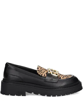 Liu Jo leopard-print loafers - women - Leather/Pony Hair/Leather/Rubber - 40 - Black