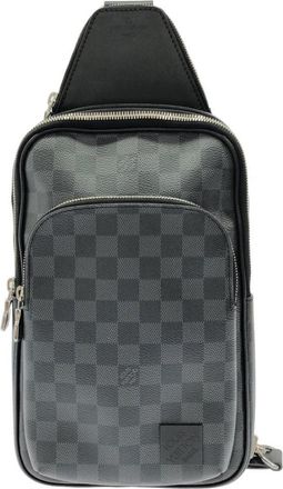 Louis Vuitton Dark Gray Graphite Coated Canvas Shoulder Bag (Pre-Owned)