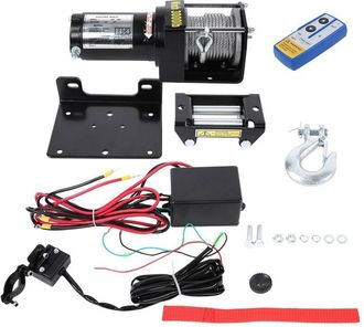 OEM Cabrestante El&eacute;ctrico De Recuperaci&oacute;n De 3000 Lb, Kit De Control Remoto Con Cable De 12 V Para Remolque De Camiones, Suv, Atv, Barcos Y Remolques