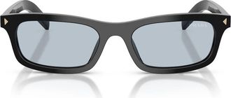 Prada Rechthoekige Zonnebril - unisex - Zonnebrillen - Zwart - 52 MM - Accessoires