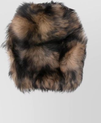 Dolce & Gabbana plush faux fur headwear for comfort