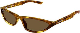 Balenciaga Bb0402S Zonnebril - unisex - Accessoires - Bruin - Maat: 59 MM Leer