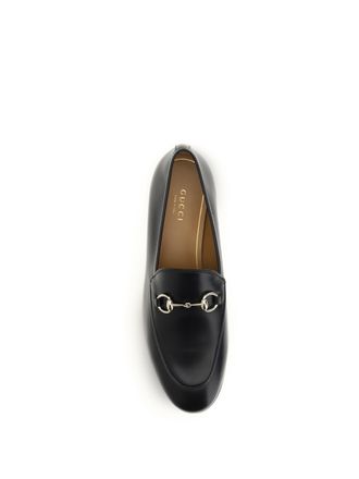 Gucci Womens Loafers Jordaan Black Calf Leather
