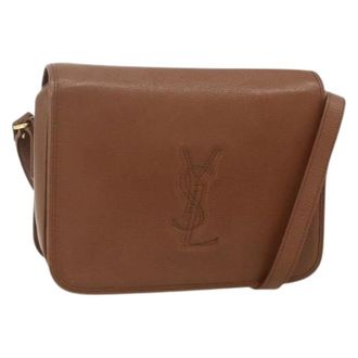 Saint Laurent Pre-owned Vintage Schoudertas - Dames - Pre-owned - Bruin - Maat: ONE Size Leer