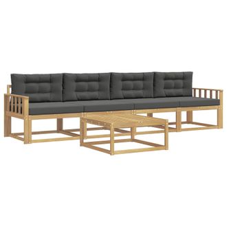 vidaXL Conjunto De Sof&aacute;s De Exterior 4 Pcs Blanco Y Antracita Vidaxl