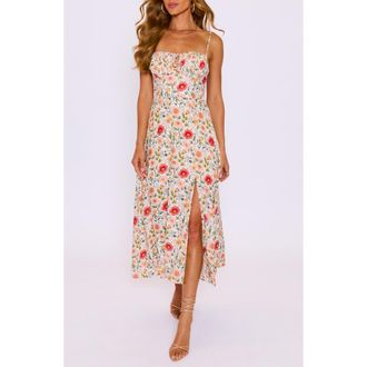 VICI Collection Constance Floral Print Maxi Dress in Cream/Red at Nordstrom, Size X-Large