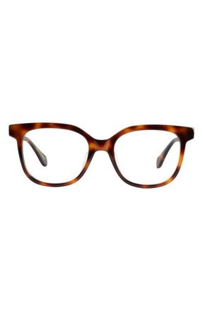 Mohala Eyewear Lahela 52mm Low Nose Bridge Medium Width Square Optical Glasses in Cappuccino /Clear Lenses at Nordstrom