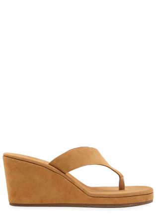 Ancient Greek Sandals Charys Suede Wedges - Camel - 38 (IT38/ UK5)