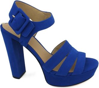 Guess Schoenen, Dames, Blauw, 38 EU, Leer, High Heel Sandalen