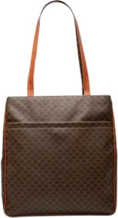 Celine Pre-owned Coated Canvas Tote Bag - Dames - Vintage Shopper - Bruin - ONE Size - Vintage