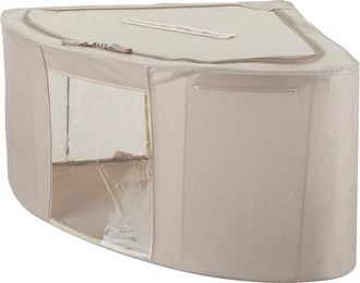 KASANOVA Scatola armadio angolare 63x28x48 cm doppia cerniera tortora