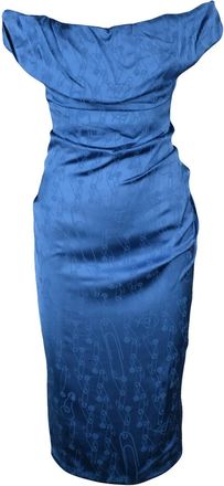 Vivienne Westwood Ginnie Pencil Dress With Off-The-Shoulder Neckline And Draped Detailing