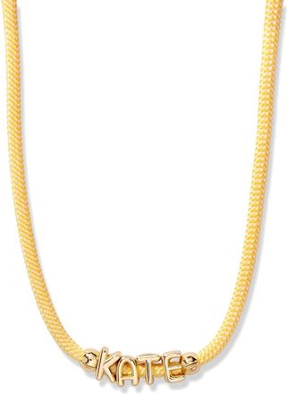 Brook & York Breezy Name Necklace in Gold/amber at Nordstrom