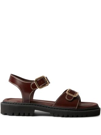 Claudie Pierlot Sandali in pelle con fibbia - Marrone