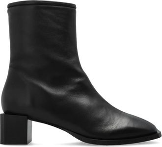 AllSaints Gehakte enkellaarsjes Avril - Dames - Laarzen met Hak - Zwart - 39 EU - Leer - Schoenen