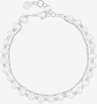 Dower & Hall White Freshwater Timeless Pearl Bracelet in Sterling Silver at Nordstrom, Size 8