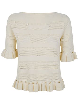 Twin-Set Boat Neck Stripes Sweater