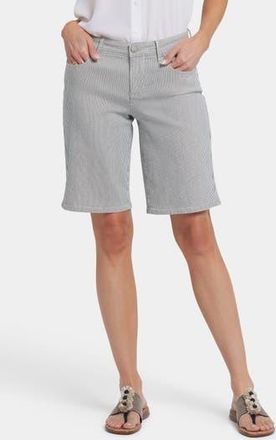 NYDJ Lilly Straight Leg Denim Shorts in Luarca Stripe at Nordstrom Rack, Size 16