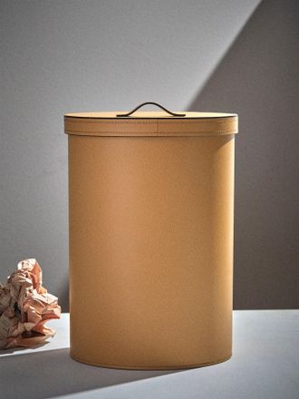 Pinetti Leather Wastepaper Bin