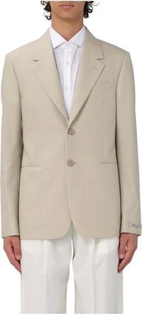 Fendi Heren, Jassen, Wit, Maat: XL Wol