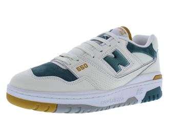 New Balance 550 Mens Sneakers, White/Yellow/Teal, 10.5 UK