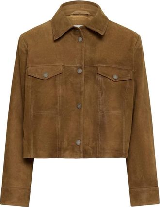 MY ESSENTIAL WARDROBE MWGispo Casual Jacket - Dames - Leren en Su&egrave;de Jassen - Bruin - XS - Leer - Jassen