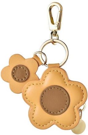 Posh Tech Flower Bag Charm for Airtag in Brown at Nordstrom
