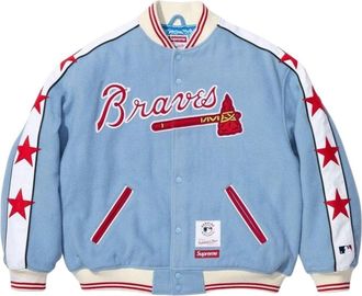 SUPREME x Mitchell & Ness SS26 Teams Varsity Jacket Light Blue SUP-SS26-281-BLU