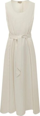 Woolrich Maxi Kleedjes - Dames - Casual kleedjes - Beige - M - Kleedjes