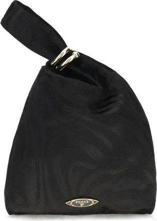 Emilio Pucci Black Silk Clutch Womens Bag