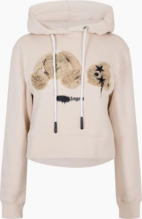 Palm Angels Womens Palm Pa Bear Hoody - White - Size: 14